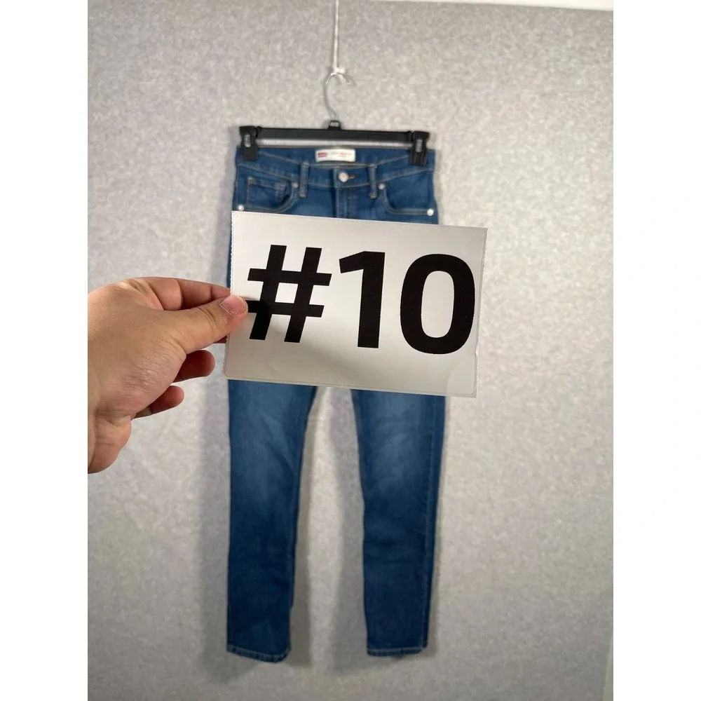 Levi's 505 Jeans Boys 16 Blue‎ Denim Stretch Everyday Wear Regular Tapered Leg